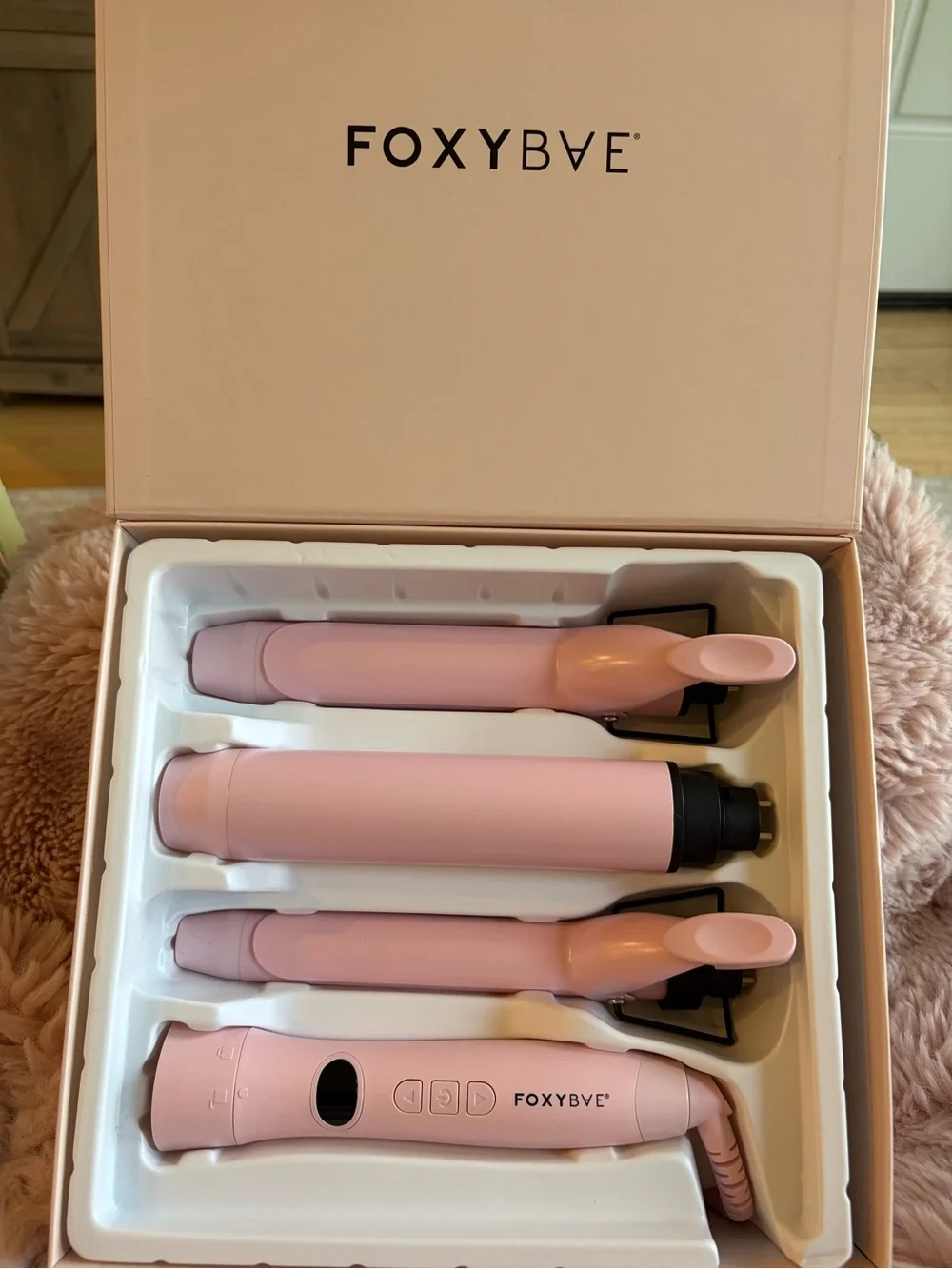 FOXYBAE Bounce Bae 3-in-1 Ceramic Curler - Light Pink